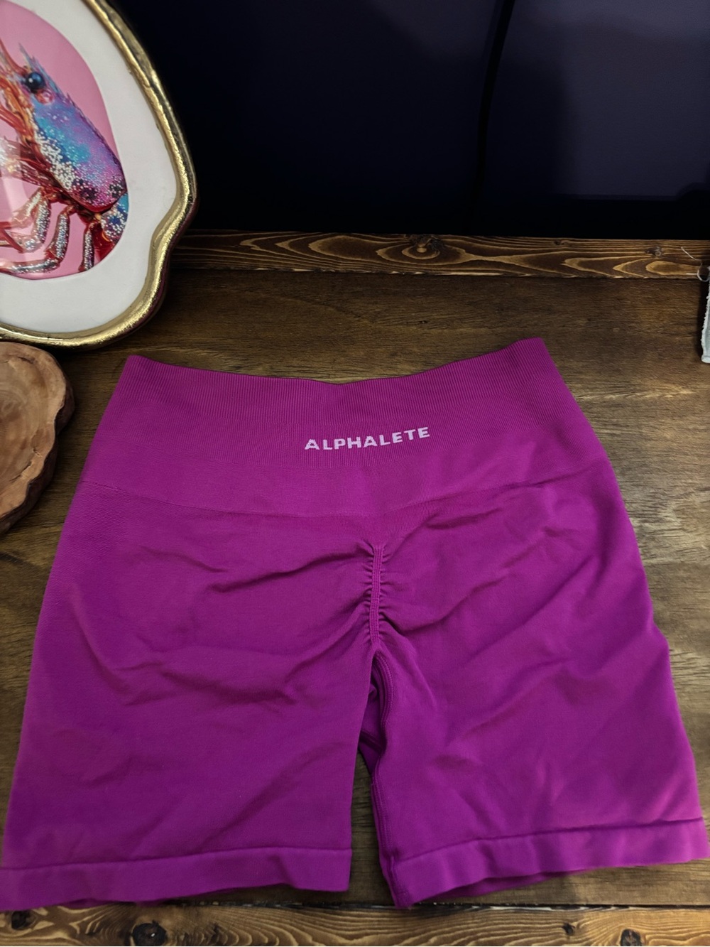 Alphalete Fuchsia High-Rise Scrunch Bike Shorts